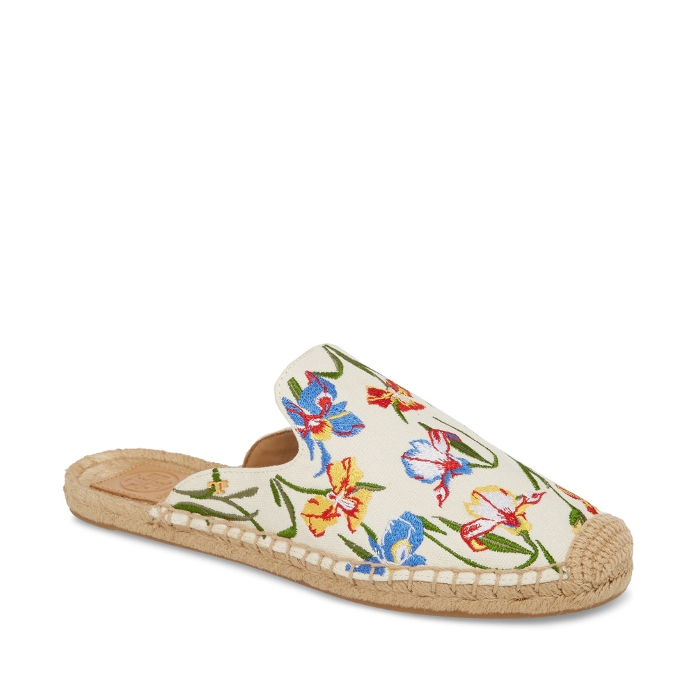 Tory Burch embroidered espadrilles slides 11 BNWB - Picture 1 of 6